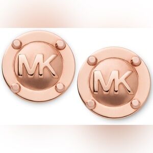 Michael Kors Logo Disk Stud Earrings (Model No. MKJ2987)